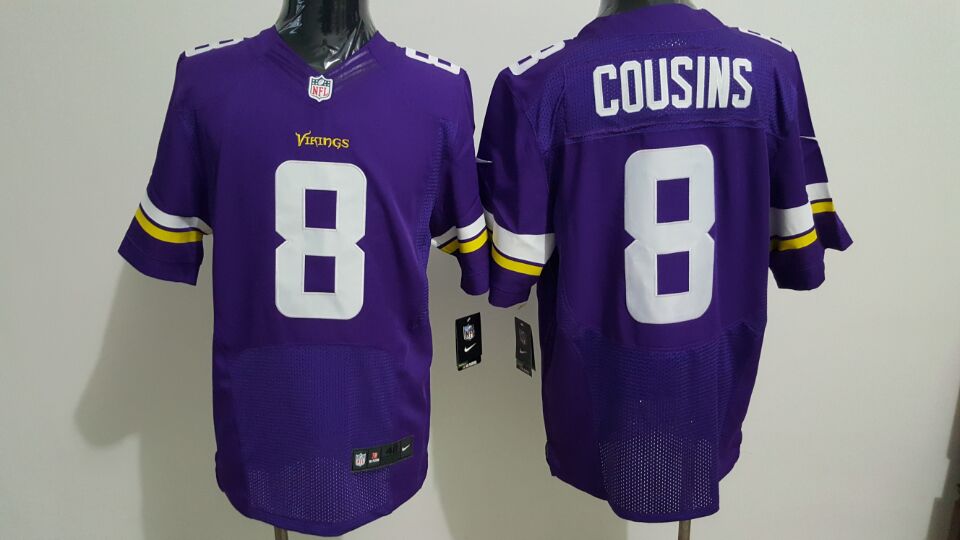 Nike Minnesota Vikings #8 Kirk Cousins Purple Team Color Men's Stitched NFL Elite Jersey Nike Minnesota Vikings #8 Kirk Cousins Purple Team Color Men's Stitched NFL Elite Jersey