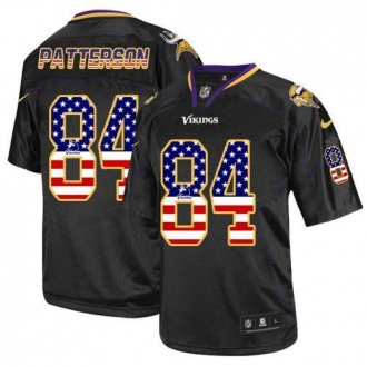 Nike Minnesota Vikings #84 Cordarrelle Patterson Black NFL Elite USA Flag Fashion Jersey Nike Minnesota Vikings #84 Cordarrelle Patterson Black NFL Elite USA Flag Fashion Jersey