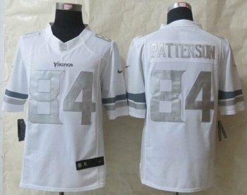 Nike Minnesota Vikings #84 Cordarrelle Patterson White NFL Limited Platinum Jersey Nike Minnesota Vikings #84 Cordarrelle Patterson White NFL Limited Platinum Jersey