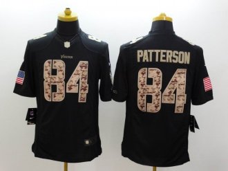 Nike Minnesota Vikings #84 Patterson Black NFL Limited Salute to Service Jersey Nike Minnesota Vikings #84 Patterson Black NFL Limited Salute to Service Jersey