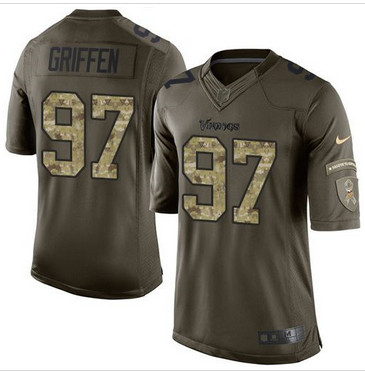 Nike Minnesota Vikings #97 Everson Griffen Green Men's Stitched NFL Limited Salute to Service Jersey Nike Minnesota Vikings #97 Everson Griffen Green Men's Stitched NFL Limited Salute to Service Jersey