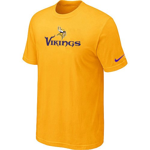 NEW NFL Minnesota Vikings Authentic Logo T-Shirt Yellow NEW NFL Minnesota Vikings Authentic Logo T-Shirt Yellow