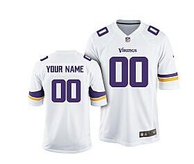 Nike Minnesota Vikings Customized 2013 White Limited Jersey Nike Minnesota Vikings Customized 2013 White Limited Jersey