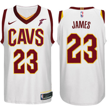 Nike NBA Cleveland Cavaliers #23 LeBron James Jersey 2017 18 New Season White Jersey