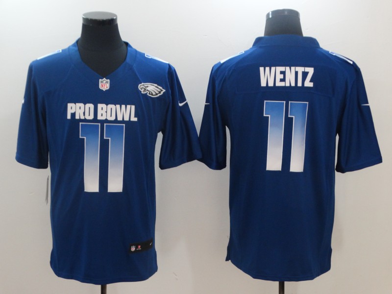 Nike NFC Eagles 11 Carson Wentz Royal 2018 Pro Bowl Game Jersey Nike NFC Eagles 11 Carson Wentz Royal 2018 Pro Bowl Game Jersey