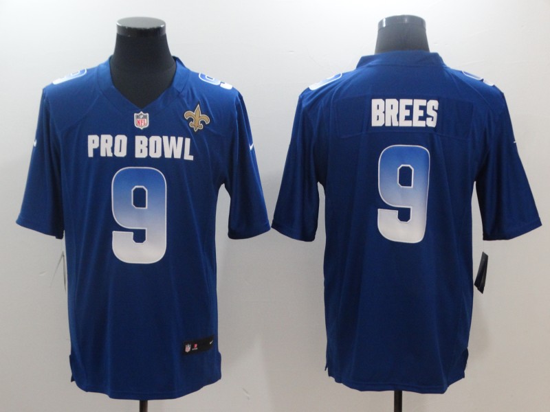Nike NFC Saints 9 Drew Brees Royal 2018 Pro Bowl Game Jersey Nike NFC Saints 9 Drew Brees Royal 2018 Pro Bowl Game Jersey