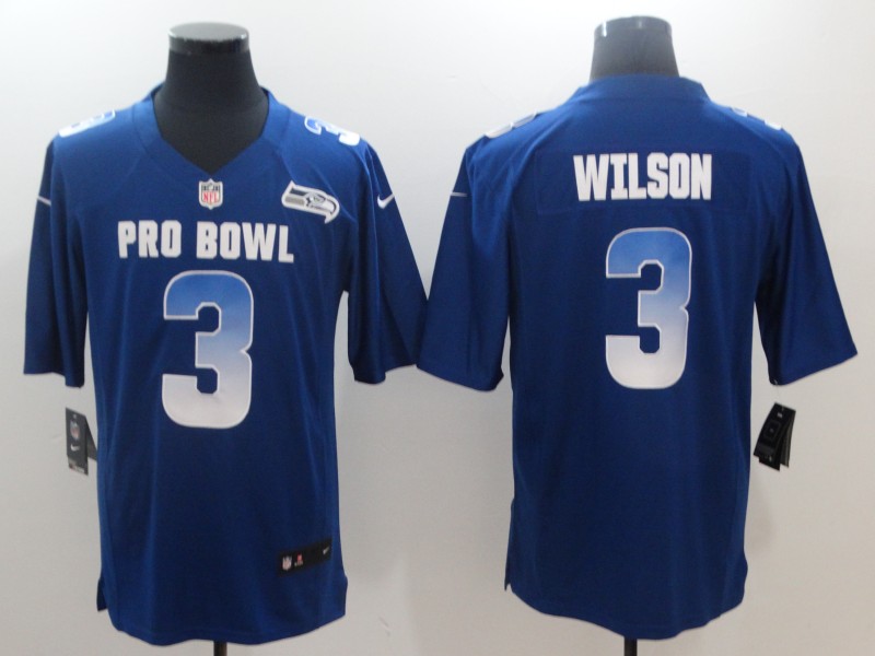 Nike NFC Seahawks 3 Russell Wilson Royal 2018 Pro Bowl Game Jersey Nike NFC Seahawks 3 Russell Wilson Royal 2018 Pro Bowl Game Jersey