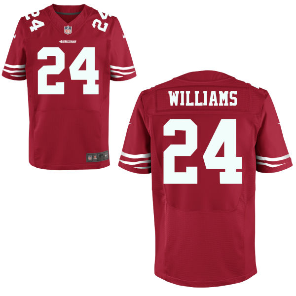 Nike NFL 49ers #24 Williams Red Elite Jersey Nike NFL 49ers #24 Williams Red Elite Jersey