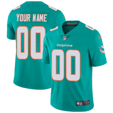 Nike NFL Miami Dolphins Vapor Untouchable Customized Elite Aqua Green Home Youth Jersey