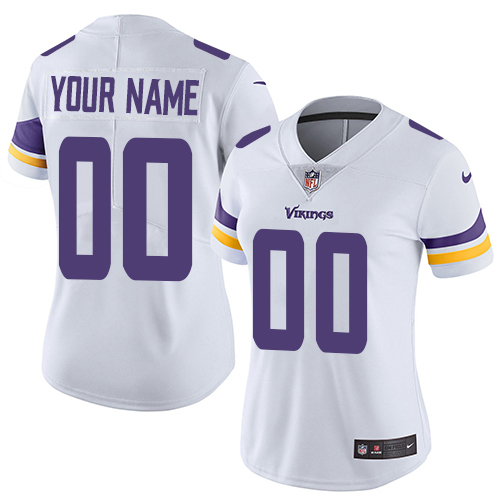 Nike NFL Minnesota Vikings Vapor Untouchable Customized Limited White Road Women's Jersey Nike NFL Minnesota Vikings Vapor Untouchable Customized Limited White Road Women's Jersey