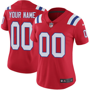 Nike NFL New England Patriots Vapor Untouchable Customized Elite Red Alternate Women's Jersey Nike NFL New England Patriots Vapor Untouchable Customized Elite Red Alternate Women's Jersey