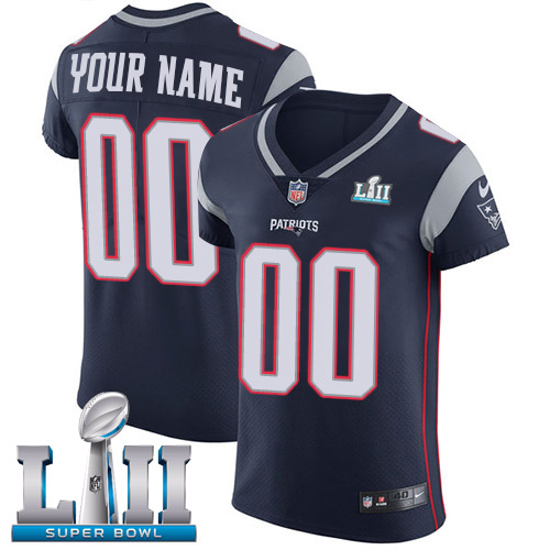 Nike NFL New England Patriots Vapor Untouchable Customized Super Bowl LII Elite Navy Blue Home Men's Jersey Nike NFL New England Patriots Vapor Untouchable Customized Super Bowl LII Elite Navy Blue Home Men's Jersey