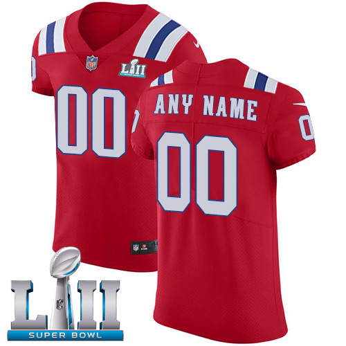 Nike NFL New England Patriots Vapor Untouchable Customized Super Bowl LII Elite Red Alternate Men's Jersey Nike NFL New England Patriots Vapor Untouchable Customized Super Bowl LII Elite Red Alternate Men's Jersey
