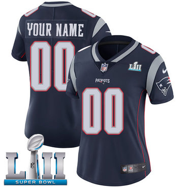 Nike NFL New England Patriots Vapor Untouchable Customized Super Bowl LII Limited Navy Blue Home Women's Jersey Nike NFL New England Patriots Vapor Untouchable Customized Super Bowl LII Limited Navy Blue Home Women's Jersey