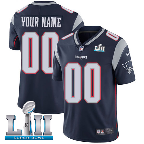 Nike NFL New England Patriots Vapor Untouchable Customized Super Bowl LII Limited Navy Blue Home Youth Jersey Nike NFL New England Patriots Vapor Untouchable Customized Super Bowl LII Limited Navy Blue Home Youth Jersey