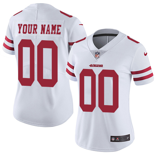 Nike NFL San Francisco 49ers Vapor Untouchable Customized Elite White Road Women's Jersey