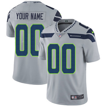 Nike NFL Seattle Seahawks Vapor Untouchable Customized Limited Grey Alternate Youth Jersey Nike NFL Seattle Seahawks Vapor Untouchable Customized Limited Grey Alternate Youth Jersey
