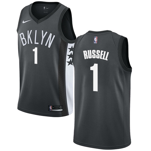Nike Nets #1 D'Angelo Russell Gray NBA Swingman Statement Edition Jersey