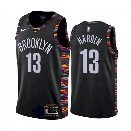 Nike Nets #13 James Harden Black NBA Swingman City Edition 2018 19 Jersey
