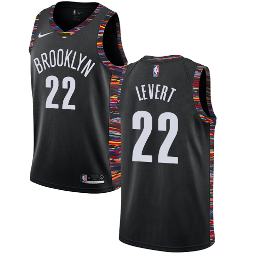 Nike Nets #22 Caris LeVert Black NBA Swingman City Edition 2018 19 Jersey