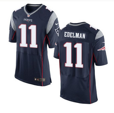 Nike New England Patriots #11 Julian Edelman Navy Blue Team Color Men's Stitched NFL New Elite Jersey Nike New England Patriots #11 Julian Edelman Navy Blue Team Color Men's Stitched NFL New Elite Jersey