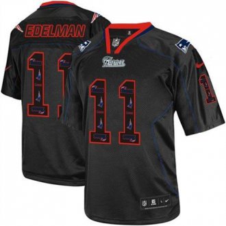 Nike New England Patriots #11 Julian Edelman New Lights Out Black NFL Elite Jersey