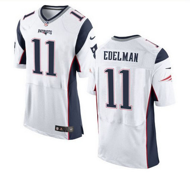 Nike New England Patriots #11 Julian Edelman White Men's Stitched NFL New Elite Jersey