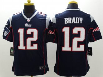 Nike New England Patriots #12 Brady Blue Team Color Men's NFL Limited Jerseys Nike New England Patriots #12 Brady Blue Team Color Men's NFL Limited Jerseys