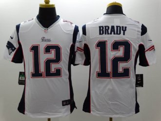 Nike New England Patriots #12 Brady White Men's NFL Limited Jerseys Nike New England Patriots #12 Brady White Men's NFL Limited Jerseys