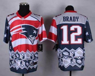Nike New England Patriots #12 Tom Brady Navy Blue NFL Elite Noble Fashion Jersey
