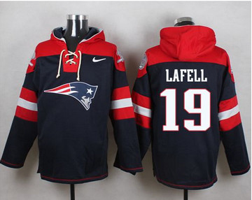 Nike New England Patriots #19 Brandon LaFell Navy Blue Player Pullover NFL Hoodie