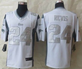 Nike New England Patriots #24 Darrelle Revis White NFL Limited Platinum Jersey