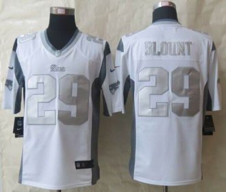 Nike New England Patriots #29 LeGarrette Blount White NFL Limited Platinum Jersey
