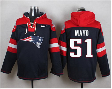 Nike New England Patriots #51 Jerod Mayo Navy Blue Player Pullover NFL Hoodie Nike New England Patriots #51 Jerod Mayo Navy Blue Player Pullover NFL Hoodie
