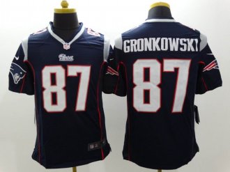 Nike New England Patriots #87 Gronkowski Blue Team Color Men's NFL Limited Jerseys Nike New England Patriots #87 Gronkowski Blue Team Color Men's NFL Limited Jerseys