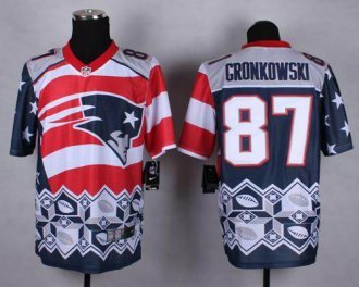 Nike New England Patriots #87 Rob Gronkowski Navy Blue NFL Elite Noble Fashion Jersey