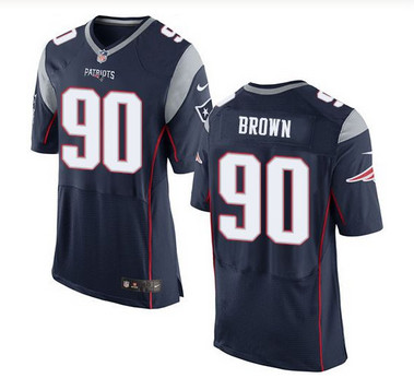 Nike New England Patriots #90 Malcom Brown Navy Blue Team Color Men's Stitched NFL New Elite Jersey Nike New England Patriots #90 Malcom Brown Navy Blue Team Color Men's Stitched NFL New Elite Jersey