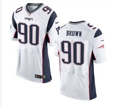 Nike New England Patriots #90 Malcom Brown White Men's Stitched NFL New Elite Jersey