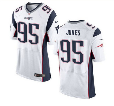 Nike New England Patriots #95 Chandler Jones White Men's Stitched NFL New Elite Jersey