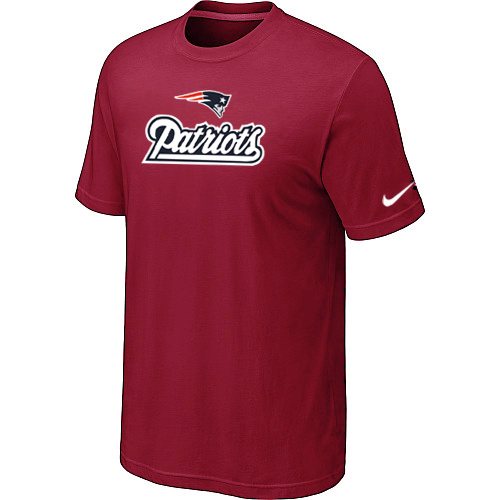 NEW NFL New England Patriots  Authentic Logo T-Shirt Red