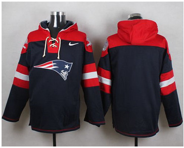 Nike New England Patriots Blank Navy Blue Player Pullover NFL Hoodie