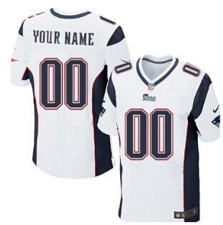 Nike New England Patriots Customized White Elite Jersey