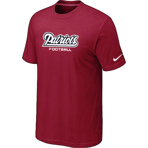 NEW New England Patriots Sideline Legend Authentic Font Dri-fit T-Shirt Red