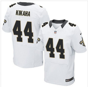 Nike New Orleans Saints #44 Hau'oli Kikaha White Men's Stitched NFL Elite Jersey Nike New Orleans Saints #44 Hau'oli Kikaha White Men's Stitched NFL Elite Jersey