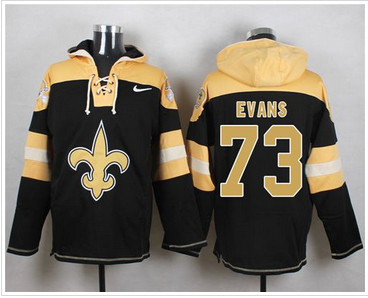 Nike New Orleans Saints #73 Jahri Evans Black Player Pullover NFL Hoodie Nike New Orleans Saints #73 Jahri Evans Black Player Pullover NFL Hoodie