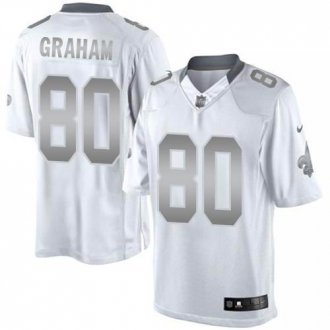 Nike New Orleans Saints #80 Jimmy Graham White NFL Limited Platinum Jersey Nike New Orleans Saints #80 Jimmy Graham White NFL Limited Platinum Jersey