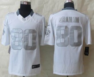 Nike New Orleans Saints #80 Jimmy Graham White NFL Limited Platinum Jersey Nike New Orleans Saints #80 Jimmy Graham White NFL Limited Platinum Jersey