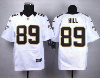 Nike New Orleans Saints #89 Josh Hill White Men's Stitched NFL Elite Jersey