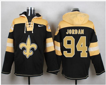 Nike New Orleans Saints #94 Cameron Jordan Black Player Pullover NFL Hoodie Nike New Orleans Saints #94 Cameron Jordan Black Player Pullover NFL Hoodie
