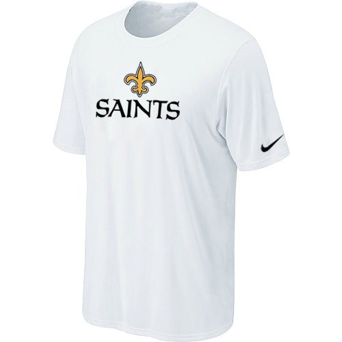 NEW NFL New Orleans Saints Authentic Logo T-Shirt White